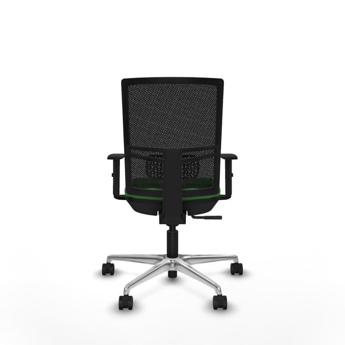 PIQUERAS Y CRESPO Silla de oficina Yunquera con mecanismo Sincro, Verde y Negro