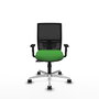 PIQUERAS Y CRESPO Silla de oficina Yunquera con mecanismo Sincro, Verde y Negro