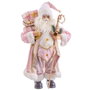 Adorno Navideño Rosa Plástico Poliresina Tejido 60 cm