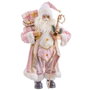 Adorno Navideño Rosa Plástico Poliresina Tejido 60 cm