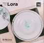 La Mediterranea Vajilla Redonda 18 Piezas "Lora" Md - 22x25x25 cm (2 Unidades)