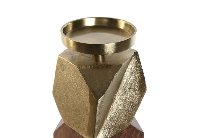 DKD Home Decor Portavelas de Aluminio y Mango Dorado DKD Home Decor Portavelas de Aluminio y Mango Dorado
