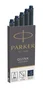 Parker Pack de 5 Cartuchos de Tinta Quink Negro y Azul