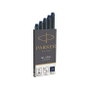 Parker Pack de 5 Cartuchos de Tinta Quink Negro y Azul