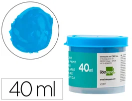 Liderpapel Témpera escolar azul cian 40 ml (Pack de 5)ように