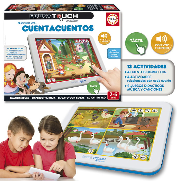 Educa Juego Táctil Educa Touch con 4 Cuentacuentos y 12 Láminas de Actividades para Niños de 2 a 5 Años Educa Juego Táctil Educa Touch con 4 Cuentacuentos y 12 Láminas de Actividades para Niños de 2 a 5 Años