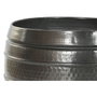 DKD Home Decor Set de 3 Maceteros de Aluminio Gris Brillante 40x40x40,5 cm