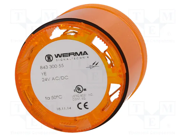 WERMA KombiSIGN 70 Señalizador Luminoso Naranja 24VDC WERMA KombiSIGN 70 Señalizador Luminoso Naranja 24VDC