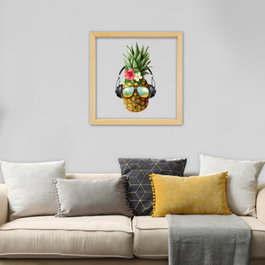 Wallity Cuadro Decorativo Enmarcado CAM22140, 32x32 cm, Cristal 3mm y Marco de Madera