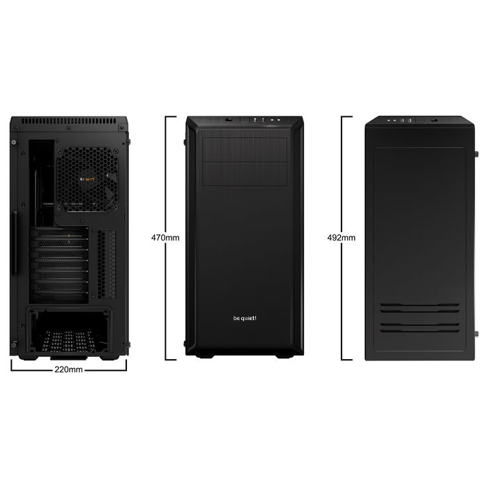 be quiet! PURE BASE 600 Window Midi Tower Negra con Ventana para PC ATX, Micro ATX, Mini-ITX, ideal para Gaming