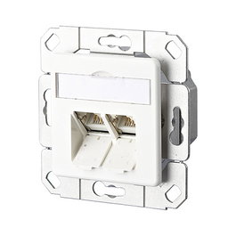 METZ CONNECT Patch Panel 2 Port RJ-45 Categoría 6a Blanco, E-DAT C6A, 130C381102-I