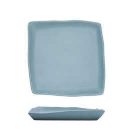 Summa Io Azul Plato Llano Cuadrado de Gres (Set de 6) de 21.5 cm