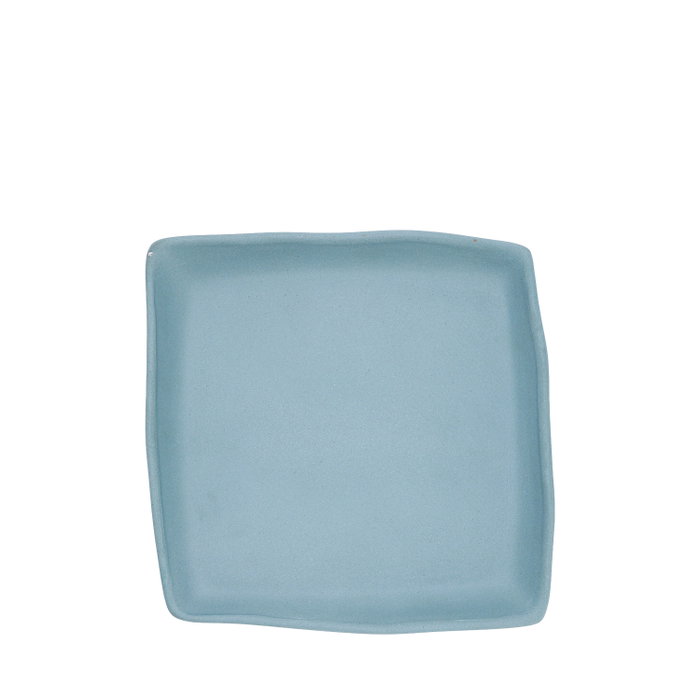 Summa Io Azul Plato Llano Cuadrado de Gres (Set de 6) de 21.5 cm Summa Io Azul Plato Llano Cuadrado de Gres (Set de 6) de 21.5 cm