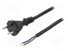 PLASTROL Cable de alimentación H05RR-F 2x1,5mm2 3m