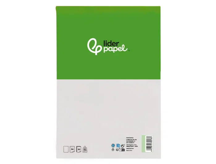 Liderpapel Bloc de notas liso A4 de 80 hojas
