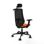 PIQUERAS Y CRESPO Silla de oficina Mardos Naranja y Negro con mecanismo Sincro/Traslack
