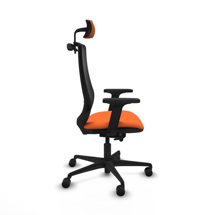 PIQUERAS Y CRESPO Silla de oficina Mardos Naranja y Negro con mecanismo Sincro/Traslack