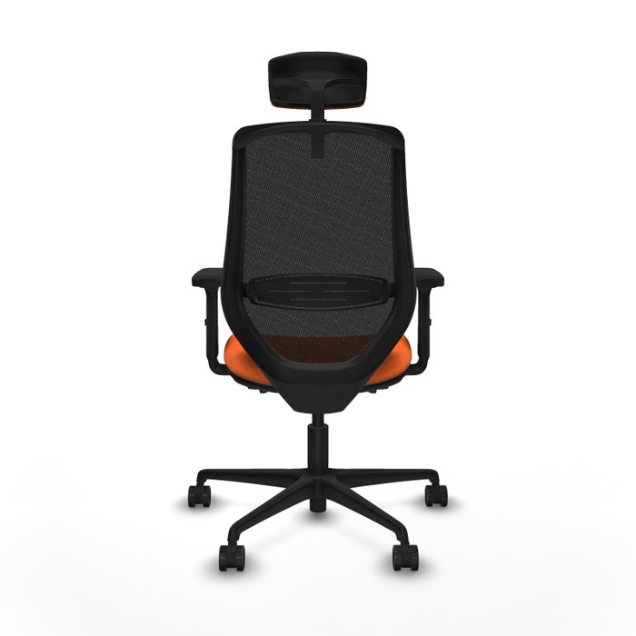 PIQUERAS Y CRESPO Silla de oficina Mardos Naranja y Negro con mecanismo Sincro/Traslack