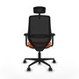 PIQUERAS Y CRESPO Silla de oficina Mardos Naranja y Negro con mecanismo Sincro/Traslack