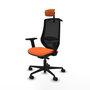 PIQUERAS Y CRESPO Silla de oficina Mardos Naranja y Negro con mecanismo Sincro/Traslack