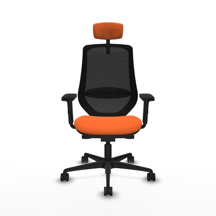 PIQUERAS Y CRESPO Silla de oficina Mardos Naranja y Negro con mecanismo Sincro/Traslack