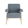 Sillón Azul Tejido-Madera Salón 74 X 76 X 85 cm