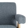 Sillón Azul Tejido-Madera Salón 74 X 76 X 85 cm