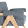 Sillón Azul Tejido-Madera Salón 74 X 76 X 85 cm