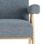 Sillón Azul Tejido-Madera Salón 74 X 76 X 85 cm