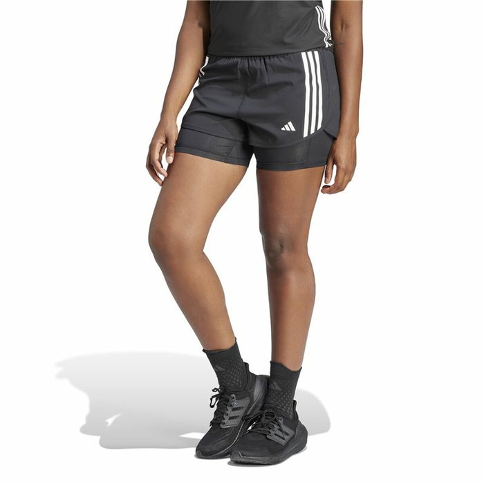 Pantalones Cortos Deportivos para Mujer Adidas Own the run 3S 2In1