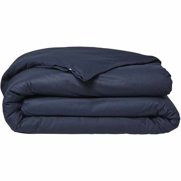 Today Juego de cama de 100% algodón orgánico Azul marino Certificado GOTS 240 x 260 cm
