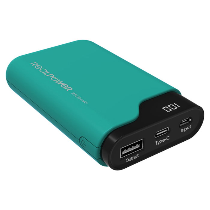 RealPower PB-7500C Powerbank 7500 mAh Verde/Negro RealPower PB-7500C Powerbank 7500 mAh Verde/Negro