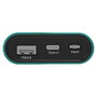 RealPower Powerbank PB-7500C 7500 mAh Doble Salida USB Color Negro/Verde con Cable MicroUSB y Tipo C Incluido