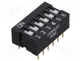 Aratas (Formerly Omron Components) A6E-6101 DIP-SWITCH de 6 secciones