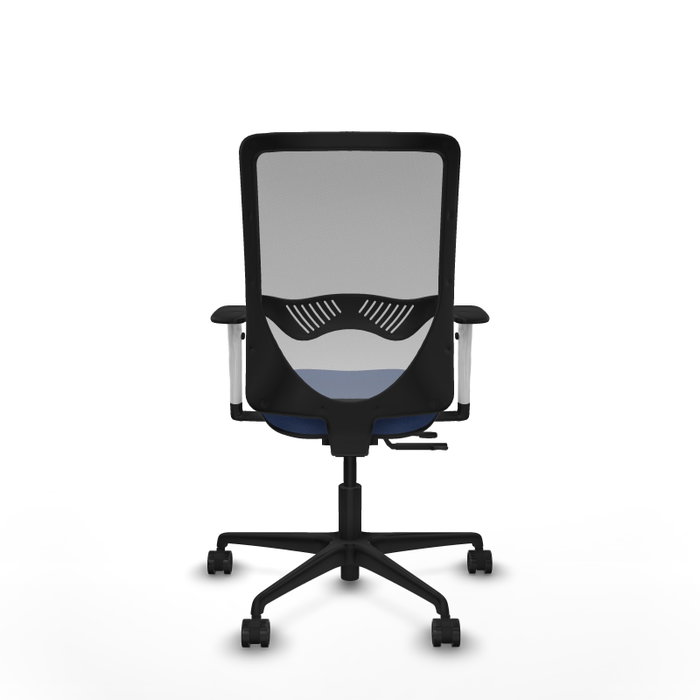 PIQUERAS Y CRESPO Silla de oficina Zulema con mecanismo Sincro/Traslack, Azul marino y Gris