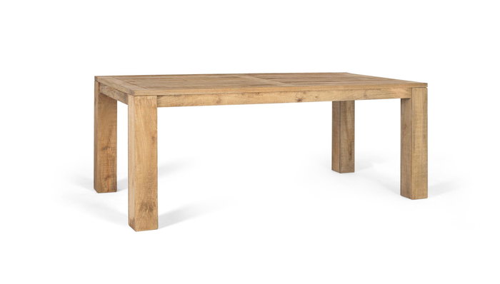 GINER Y COLOMER Mesa de Comedor En Madera de Mango Maciza 200 cm, Acabado Natural, Diseño Robusto y Estable, con Tapa de 3 cm de Grosor