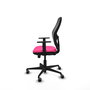 PIQUERAS Y CRESPO Silla de oficina Jorquera Rosa y Negro con mecanismo Sincro/Traslack