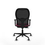 PIQUERAS Y CRESPO Silla de oficina Jorquera Rosa y Negro con mecanismo Sincro/Traslack