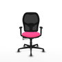 PIQUERAS Y CRESPO Silla de oficina Jorquera Rosa y Negro con mecanismo Sincro/Traslack