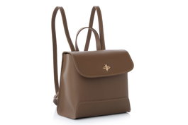 Lucky Bees Marilyn Dark Mink Mochila de Cuero de Polivinilo Negro Elegante y Funcional