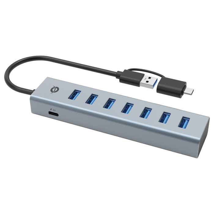 Conceptronic HUBBIES21G Hub de 7 Puertos USB 3.2 Gen 1 Gris Conceptronic HUBBIES21G Hub de 7 Puertos USB 3.2 Gen 1 Gris