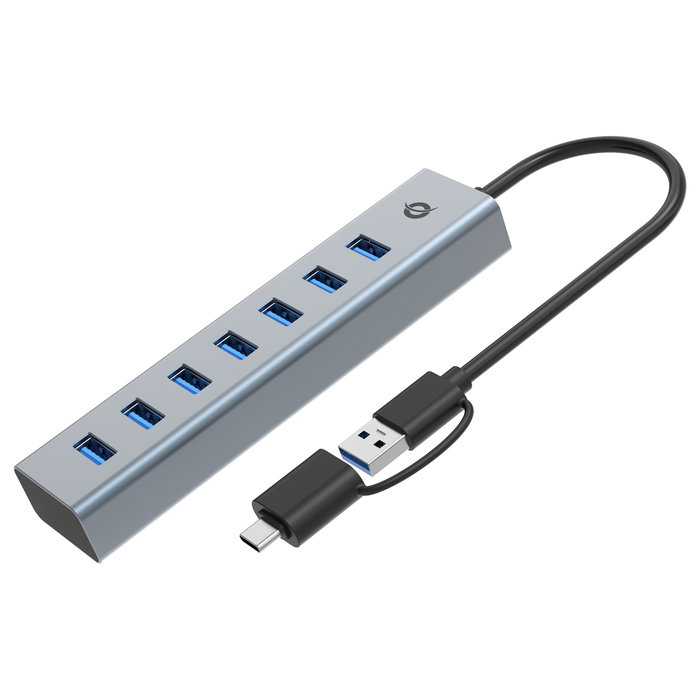 Conceptronic HUBBIES21G Hub de 7 Puertos USB 3.2 Gen 1 Gris Conceptronic HUBBIES21G Hub de 7 Puertos USB 3.2 Gen 1 Gris