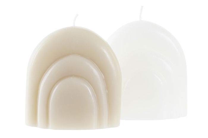 DKD Home Decor Vela Blanco Gris 4 x 8 x 8 cm (6 Unidades) DKD Home Decor Vela Blanco Gris 4 x 8 x 8 cm (6 Unidades)