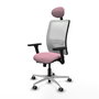 PIQUERAS Y CRESPO Silla de oficina Zulema Rosa y Blanca