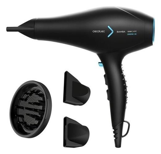 CECOTEC 04204 Secador de Pelo Negro 2600W con Motor de Corriente Alterna (AC)