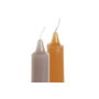 DKD Home Decor Set de 4 Velas de Cristal con Portavelas, Surtido Naranja y Gris