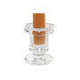 DKD Home Decor Set de 4 Velas de Cristal con Portavelas, Surtido Naranja y Gris