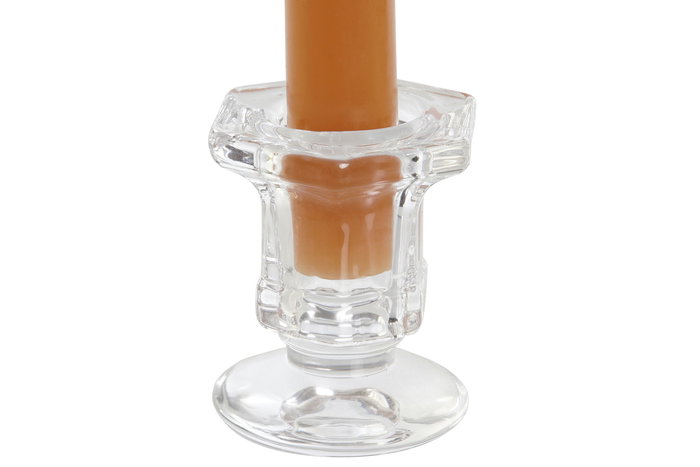 DKD Home Decor Vela Navidad Alpina Naranja Gris Cristal Cera 2 x 2 x 20 cm Set 4 Unidades