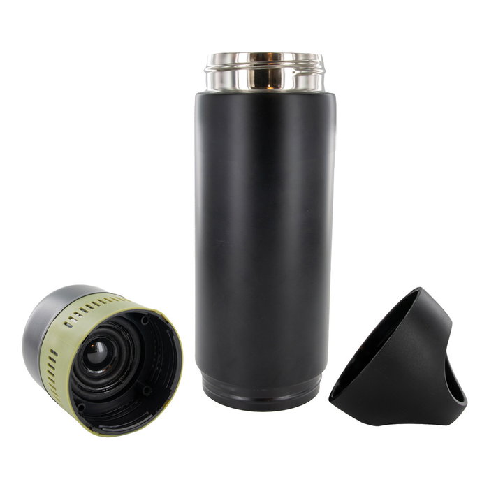 Cook Concept Botella 350 Ml Con Altavoz Bluetooth Acero Inoxidable