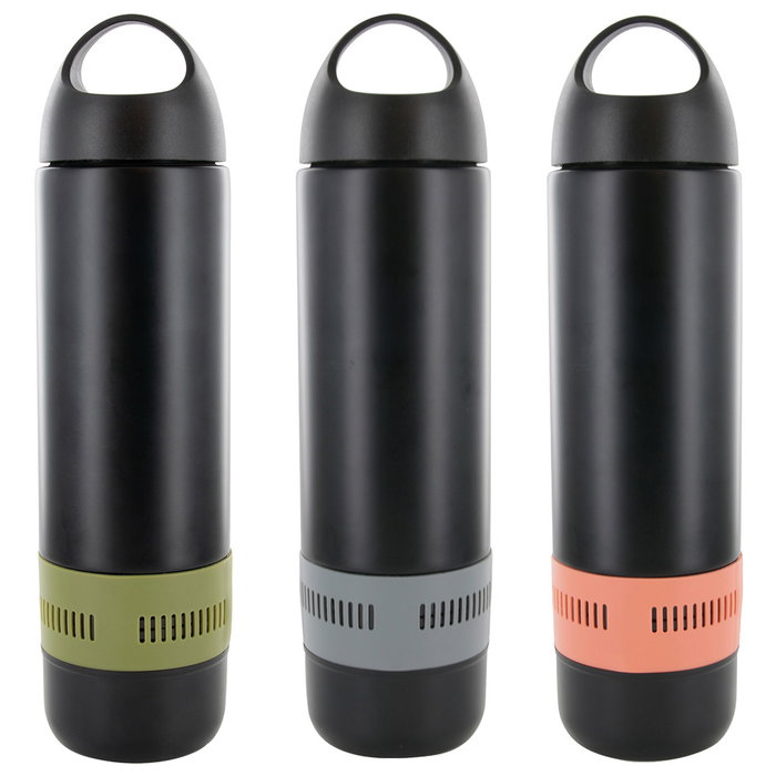 Cook Concept Botella 350 Ml Con Altavoz Bluetooth Acero Inoxidable